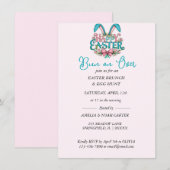 Invitation Bunny Ears Easter BRUNCH & HUNT (Devant / Derrière)
