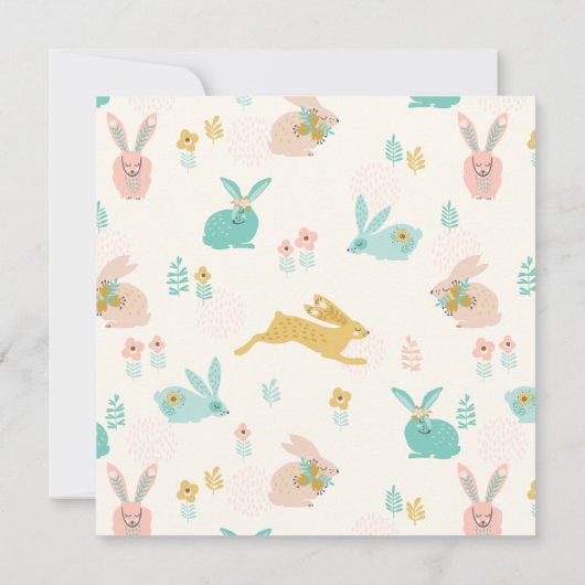 Invitation Bunny Ears Virtual Pâques (Dos)