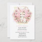 Invitation Bunny est sur le Baby shower Way (Devant)