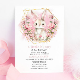 Invitation Bunny est sur le Baby shower Way
