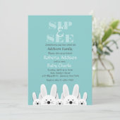 Invitation Bunny Family Sip et voir l'invitation (Debout devant)