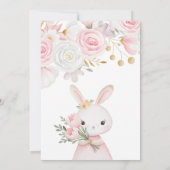 Invitation Bunny Floral 1st Birthday Thank You (Dos)