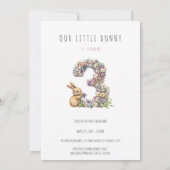 Invitation Bunny Floral 3e anniversaire (Dos)