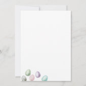 Invitation Bunny floral Pâques Brunch Chasse aux oeufs Invita (Dos)