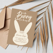 Invitation Bunny Genre Neutre Baby shower moderne Script