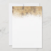 Invitation Bunny Gold Parties scintillant rose Floral Anniver (Dos)