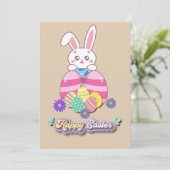 Invitation Bunny Love et Pâques Cheval (Debout devant)