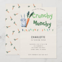 Bunny Munchy Crunchy Anniversaire Fête Drôle migno