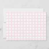 Invitation Bunny Pink Bow Gingham Baby Shower Photo (Dos)