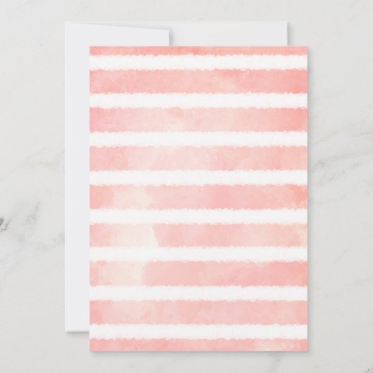 Invitation Bunny Pink Stripe Baby shower Word Scramble Jeu (Dos)