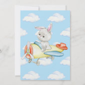 Invitation Bunny Plane Pilote un an Flown par 1er anniversair (Dos)