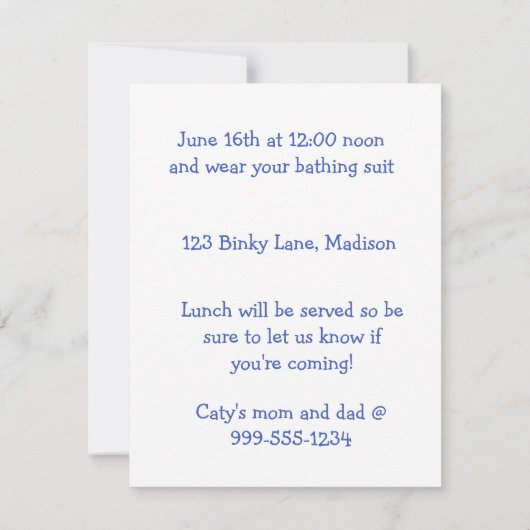 Invitation Bunny Rabbit (Dos)