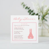 Invitation Bunny rose (Debout devant)