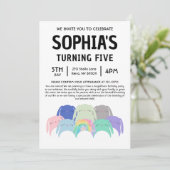 Invitation Bunny Squishmallow Birthday Party (Debout devant)