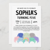 Invitation Bunny Squishmallow Birthday Party (Devant / Derrière)