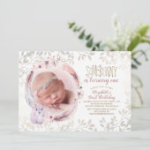 Invitation Bunny tourne la photo d'un premier anniversaire de (Debout devant)