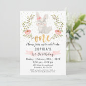 Invitation Bunny Woodland Wild Un Anniversaire Fête Invitatio (Debout devant)