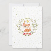 Invitation Bunny Woodland Wild Un Anniversaire Fête Invitatio (Dos)