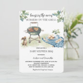 Invitation Buns Dans Les Burgers Au Four Sur Le Grill (Debout devant)