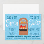 Invitation Buns jumeaux au four/barbecue sur le Grill Co-ed P (Devant / Derrière)