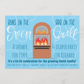 Invitation Buns jumeaux au four/barbecue sur le Grill Co-ed P