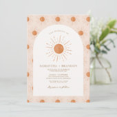 Invitation Burange Sun Celestial Boho Mariage Qr Code (Debout devant)