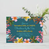 Invitation Bureau de Noël Fête de la frontière de la plage In (Debout devant)