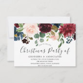 Invitation Bureau de travail de l'aquarelle de Bourgogne Noël (Devant)