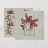 Invitation Bureau des rubans Holly et Red (Devant / Derrière)