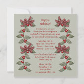 Invitation Bureau des rubans Holly et Red (Dos)