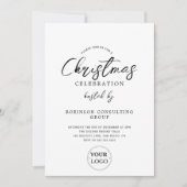 Invitation Bureau du logo d'entreprise Fête de Noël d'entrepr (Devant)