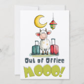 Invitation Bureau fermé MOOO! | Drôle de vache de l'Aïd en va (Devant)