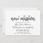 Invitation Burgandy Marble Nouvelle Mission Mariage Date Chan (Devant)
