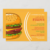 Invitation Burger (Devant / Derrière)