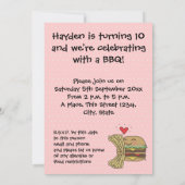 Invitation Burger aime les fraises BBQ (Dos)