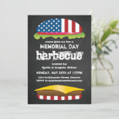 Invitation Burger BBQ Patriotique Memorial Day (Debout devant)