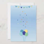 Invitation Burger Birthday Party Blue Balloon Birthday Invita (Dos)