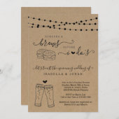 Invitation Burger & Brews Avant de faire Fête des mariées Cou (Devant / Derrière)