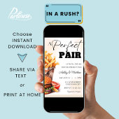 Invitation Burger et Frites Parfait Couple Douche Mixte