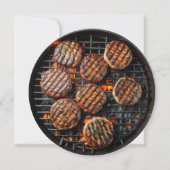 Invitation Burger et hot-dog au grill de barbecue de jardin (Devant)