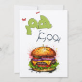 Invitation Burger Punny Funny Mème Mème - Burger Punny Me (Devant)