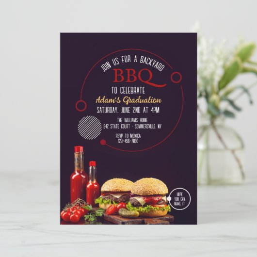 Invitation Burgers BBQ (Debout devant)
