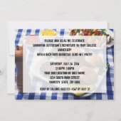 Invitation Burgers BBQ d'envoi à l'université sur table perso (Dos)