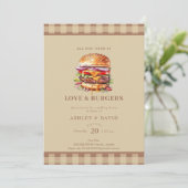 Invitation Burgers| BBQ | Fête de couples (Debout devant)