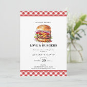 Invitation Burgers| BBQ | Fête de couples (Debout devant)
