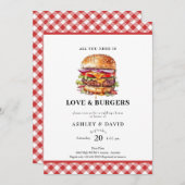 Invitation Burgers| BBQ | Fête de couples (Devant / Derrière)