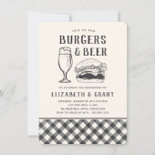 Invitation Burgers & Beer Engagement Party (Devant)