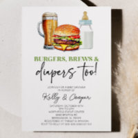 Burgers brasse et diapers aussi! Baby shower