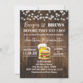 Invitation Burgers & Brews Avant de faire Western Couples Dou (Devant)