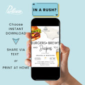 Invitation Burgers, Brûlons Diapers Baby shower Décontracté C